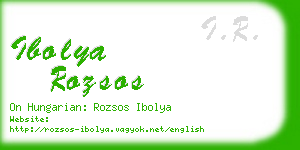 ibolya rozsos business card